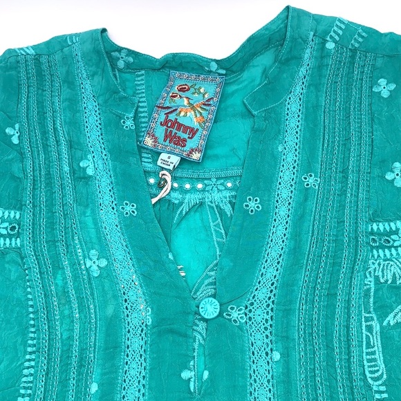 Johnny Was Palm Oriana Embroidered Tunic Size Small - Picture 4 of 16